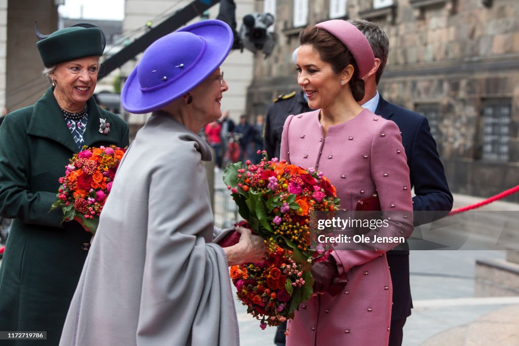 Queen Margrethe And The Danish Royal Family Attend Opening Of The Parliament