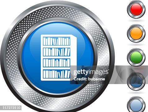 Library Colorable Button Library Book Case Royalty Free Vector Art On Metallic Button High-Res ...