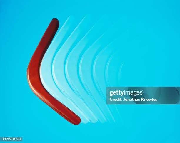 boomerang with movement - boomerang stock pictures, royalty-free photos & images