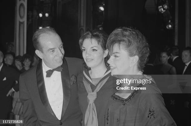 American actress and singer Liza Minnelli with her father, Italian-American movie director Vincente Minnelli , and her mother, American actress and...
