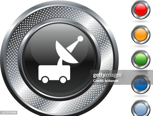 mars rover royalty free vector art on metallic button - rover icon stock illustrations