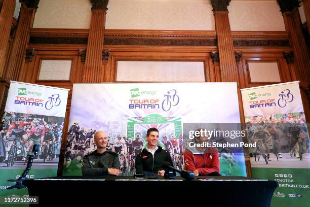 Steve Cummings of Great Britain and Team Dimension Data / Ben Swift of Great Britain and Team INEOS / Alex Dowsett of Great Britain and Team Katusha...