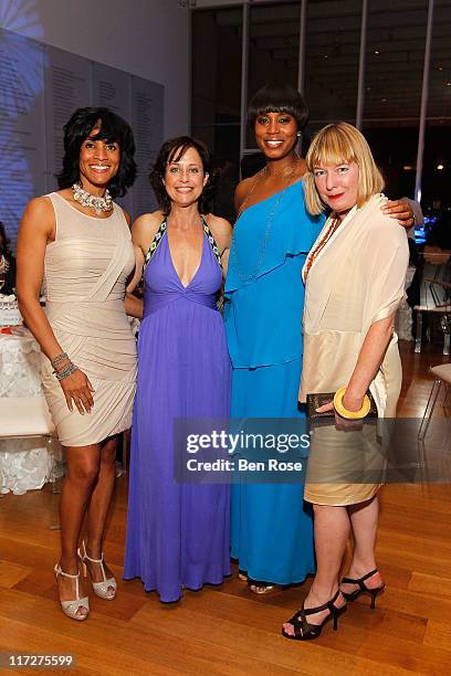 Brenda Freeman, Liz Lapidus, Tamara Kimble and exhibition co-curator Carol Thompson attend a private reception for the opening of the exhibition...