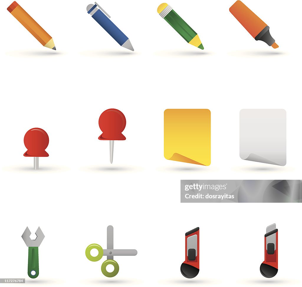 Sketching icons, workspace elements