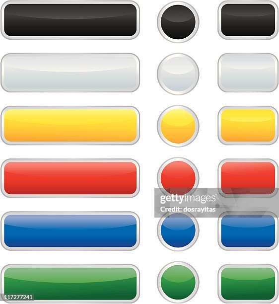 shiny buttons. menu. internet - web address stock illustrations