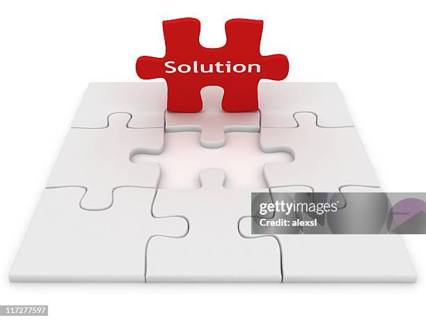 solution puzzle - missing jigsaw piece stock pictures, royalty-free photos & images