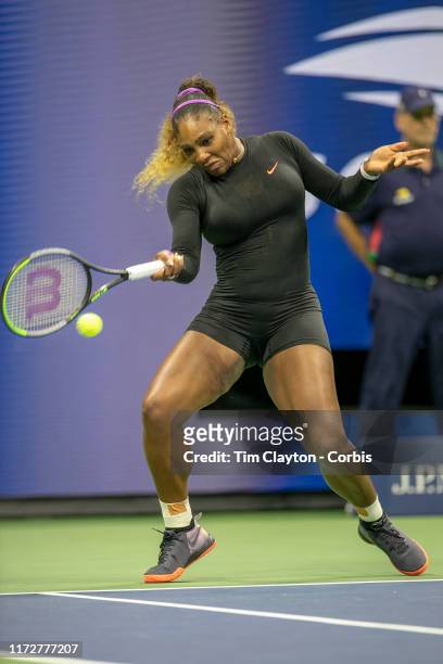 Open Tennis Tournament- Day Eleven. Serena Williams of the United States in action against Elina Svitolina of the Ukraine in the Women's Singles...