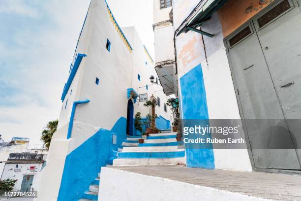 moroccan street in the old town - tangier stock pictures, royalty-free photos & images