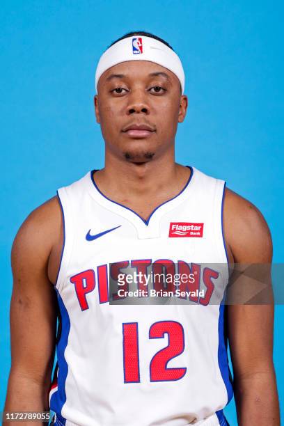 Tim Frazier of the Detroit Pistons poses for a head shot during media day on September 30, 2019 at Little Caesars Arena in Detroit, Michigan. NOTE TO...