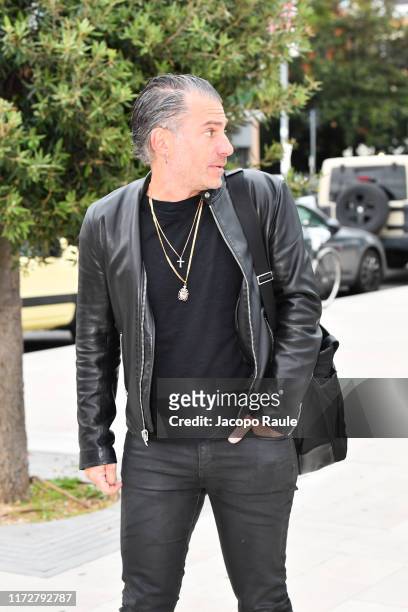 Christian Carino is seen arriving at the 76th Venice Film Festival on September 06, 2019 in Venice, Italy.