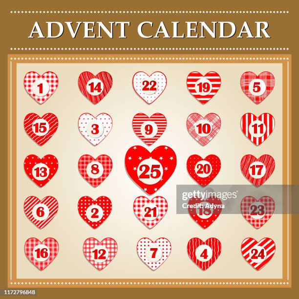 countdown zum weihnachtstag - advent calendar surprise stock-grafiken, -clipart, -cartoons und -symbole