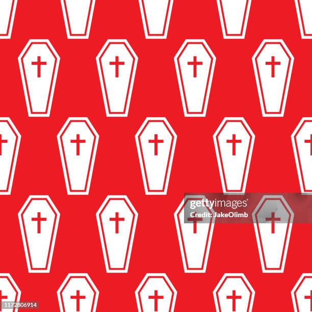 coffin pattern red - west hollywood california stock illustrations