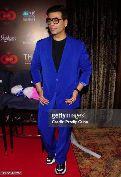 Karon Johar attends Amaan ali bangash and Ayaan ali Bangash and Karsh Kale's Music album launch called Infinity by him on September 06,2019 in...