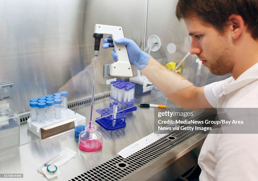 Stanford University M.D/Ph.D. student David Purger, makes media to feed retinal ganglion cells from a rat in the Monje Lab at Stanford University's Lorry I. Lokey Stem Cell Research Building, in Palo Alto, Calif. on Friday, August 31, 2012. (LiPo Ching/S