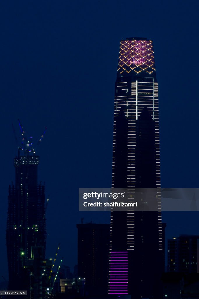 The Exchange 106 is a skyscraper within the Tun Razak Exchange area. The 106-floor building is topped with a 65-meter, 12-storey high illuminated crown making it 452 m tall.