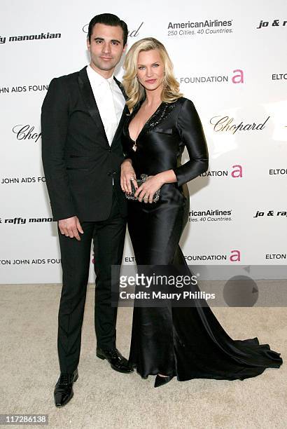 Actress Natasha Henstridge and Darius Danesh attend the 19th Annual Elton John AIDS Foundation's Oscar viewing party held at the Pacific Design...