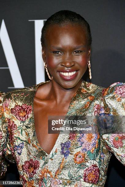 Model Alek Wek attends the 2019 Harper's Bazaar ICONS on September 06, 2019 in New York City.