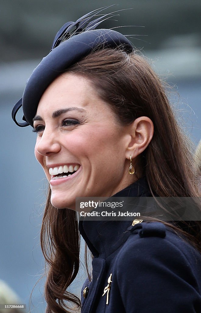 The Duke And Duchess Of Cambridge Attend The Irish Guards Medal Parade