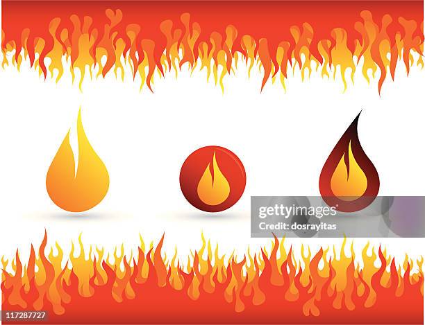 feuer flamme hintergrund und icon - brennbar stock-grafiken, -clipart, -cartoons und -symbole
