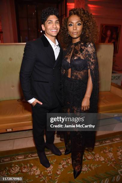 Angel Bismark Curiel and Janet Mock attend as Harper's BAZAAR celebrates "ICONS By Carine Roitfeld" at The Plaza Hotel presented by Cartier - Inside...