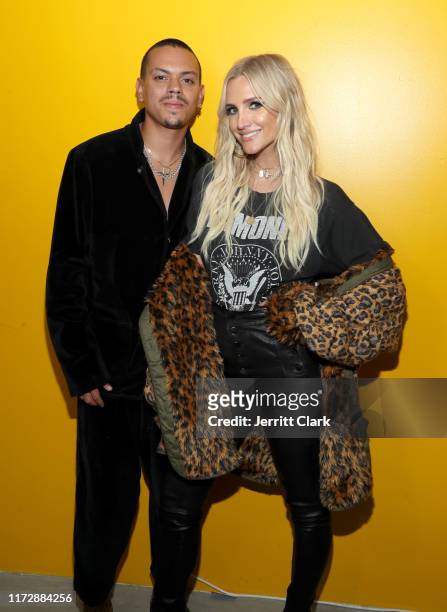 Evan Ross and Ashlee Simpson Ross attend Talent Resources Presents Airgraft's The Art Of Clean Vapor on September 06, 2019 in Los Angeles, California.