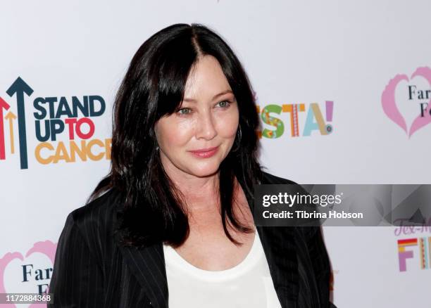 Shannen Doherty attends the Farrah Fawcett Foundation's Tex-Mex Fiesta at Wallis Annenberg Center for the Performing Arts on September 06, 2019 in...