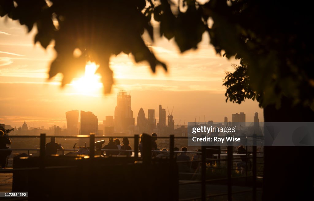 Greenwich Park Sunset in London