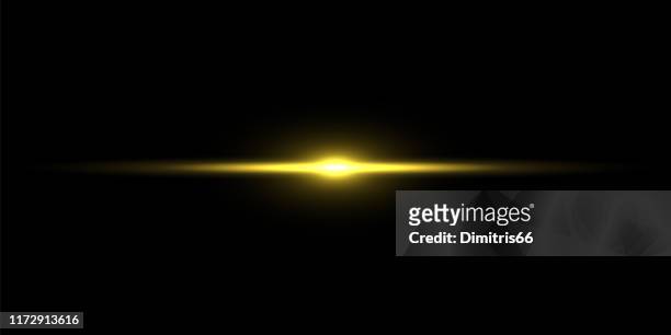 gold light beam on black background - shiny stock illustrations