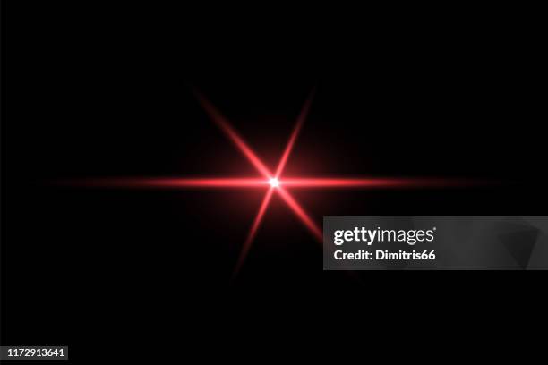 red light beams on black background - red sparks stock illustrations