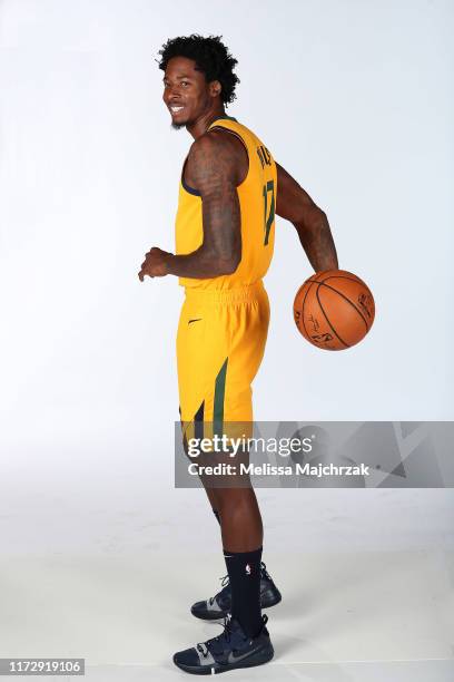 Ed Davis of the Utah Jazz poses for a portrait during the 2019 NBA media day at vivint.SmartHome Arena on September 30, 2019 in Salt Lake City, Utah....