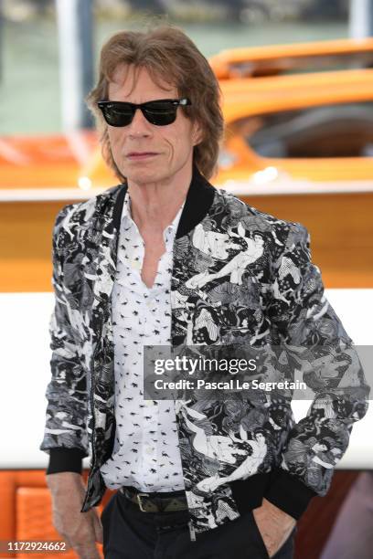 Mick Jagger is seen arriving at the 76th Venice Film Festival on September 07, 2019 in Venice, Italy.