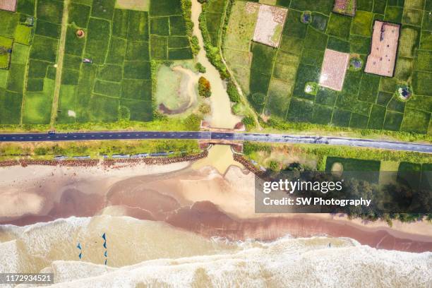 high angle view of cox's bazar beach bangladesh - cox's bazar stock pictures, royalty-free photos & images