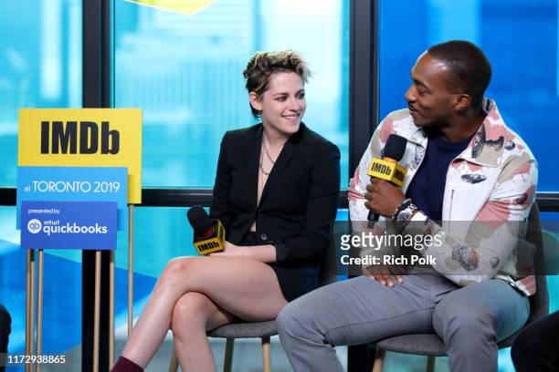 Actors Kristen Stewart and Anthony Mackie of 'Seberg' attend The IMDb Studio Presented By Intuit QuickBooks at Toronto 2019 at Bisha Hotel &...