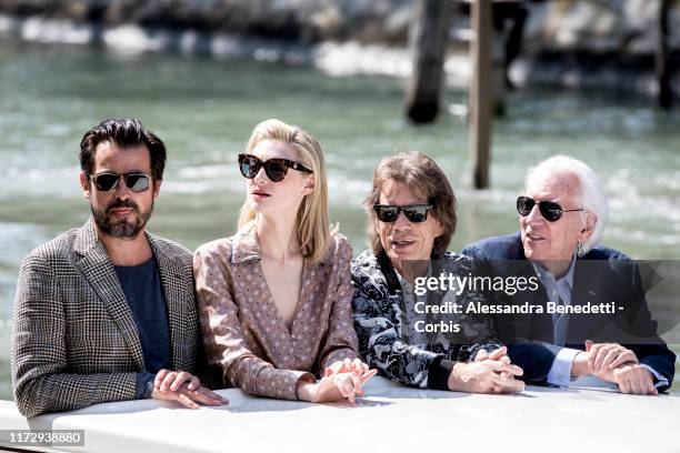 Claes Bang, Elizabeth Debicki, Mick Jagger and Donald Sutherland are seen arriving at the 76th Venice Film Festival on September 07, 2019 in Venice,...