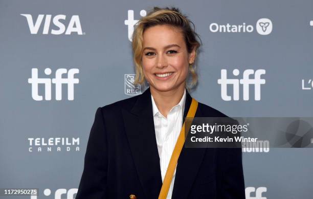 Brie Larson attends the "Just Mercy" press conference during the 2019 Toronto International Film Festival at TIFF Bell Lightbox on September 07, 2019...
