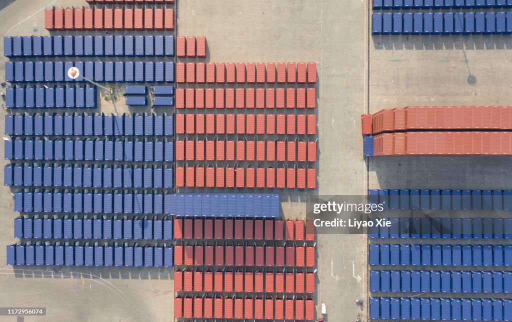 Containers at harbor