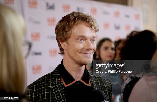 Alfie Allen attends the "How To Build A Girl" premiere during the 2019 Toronto International Film Festival at Ryerson Theatre on September 07, 2019...