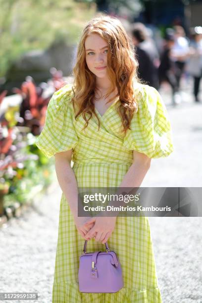 Sadie Sink attends the Kate Spade New York front row during New York Fashion Week at Elizabeth Street Gardens on September 07, 2019 in New York City.