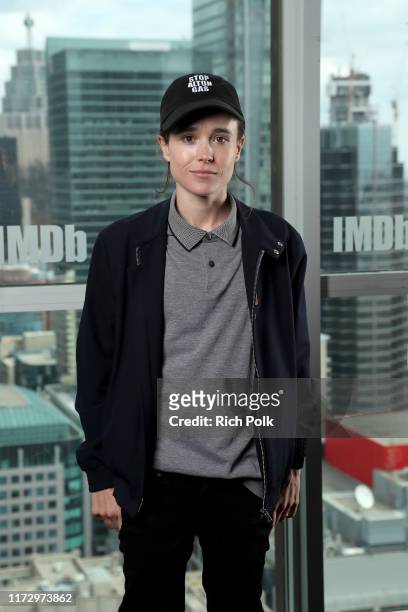Ellen Page attends The IMDb Studio Presented By Intuit QuickBooks at Toronto 2019 at Bisha Hotel & Residences on September 07, 2019 in Toronto,...