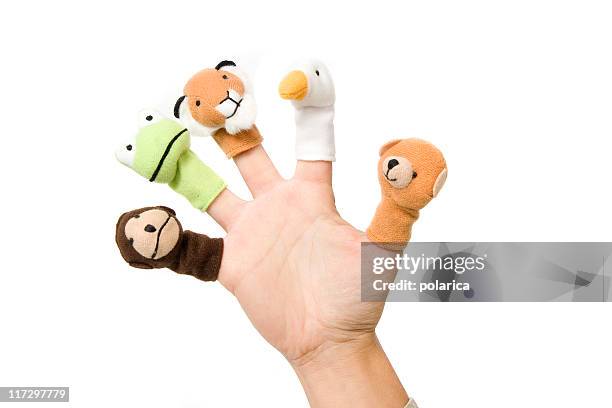 finger toys - puppet stockfoto's en -beelden