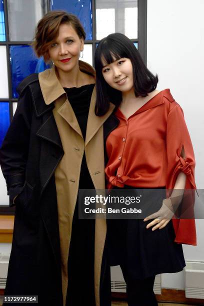 Maggie Gyllenhaal and Designer Hanako Maeda attend the Adeam Spring/Summer 2020 Show at West Edge on September 07, 2019 in New York City.