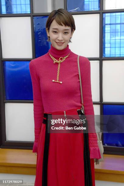 Ayame Goriki attends the Adeam Spring/Summer 2020 Show at West Edge on September 07, 2019 in New York City.