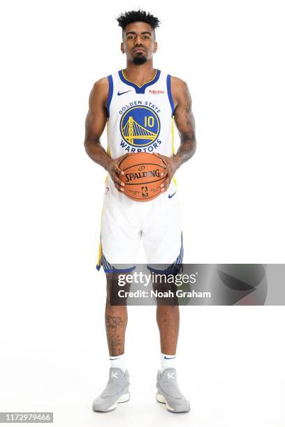 Jacob Evans of the Golden State Warriors poses for a portrait during media day on September 30, 2019 at the Biofreeze Performance Center in San...