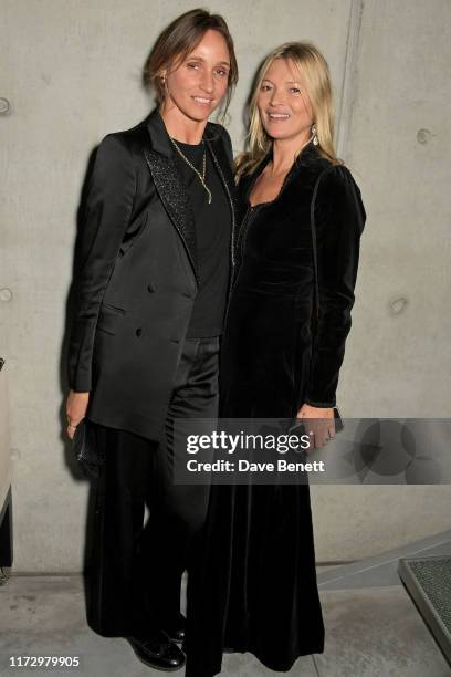 Rosemary Ferguson and Kate Moss attend the Dior Sessions book launch on October 01, 2019 in London, England.