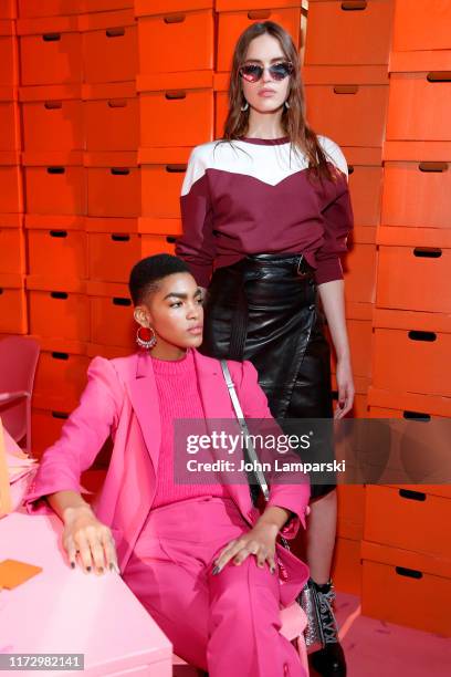 Models pose for the Rebecca Minkoff presentation during New York Fashion Week: The Shows on September 07, 2019 in New York City.