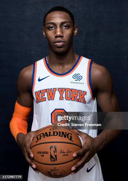 Barrett of the New York Knicks poses for a portrait during media day on September 30, 2019 at the Madison Square Garden Training Center in Tarrytown,...