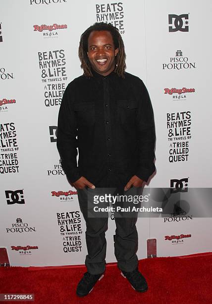 Personality Sal Masekela arrives at the "Beats, Rhymes & Life: The Travels Of A Tribe Called Quest" after party at Rolling Stone Restaurant And...