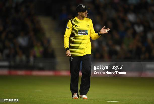 Michael Klinger of Gloucestershire during the Vitality T20 Blast match between Gloucestershire and Derbyshire Falcons at Bristol County Ground on...