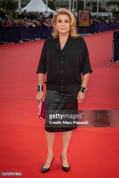 Actress Catherine Deneuve attends the Tribute to the 25 Years Of Competition during the 45th Deauville American Film Festival on September 07, 2019...