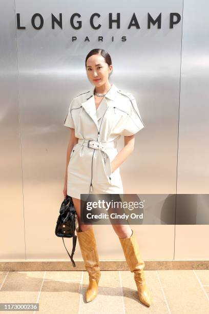 Chriselle Lim attends the Longchamp SS20 Runway Show at Hearst Plaza, Lincoln Center on September 07, 2019 in New York City.